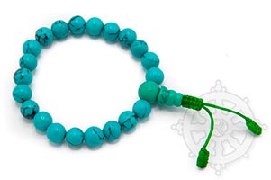 Mala de 21 perles pour le poignet en turquoise